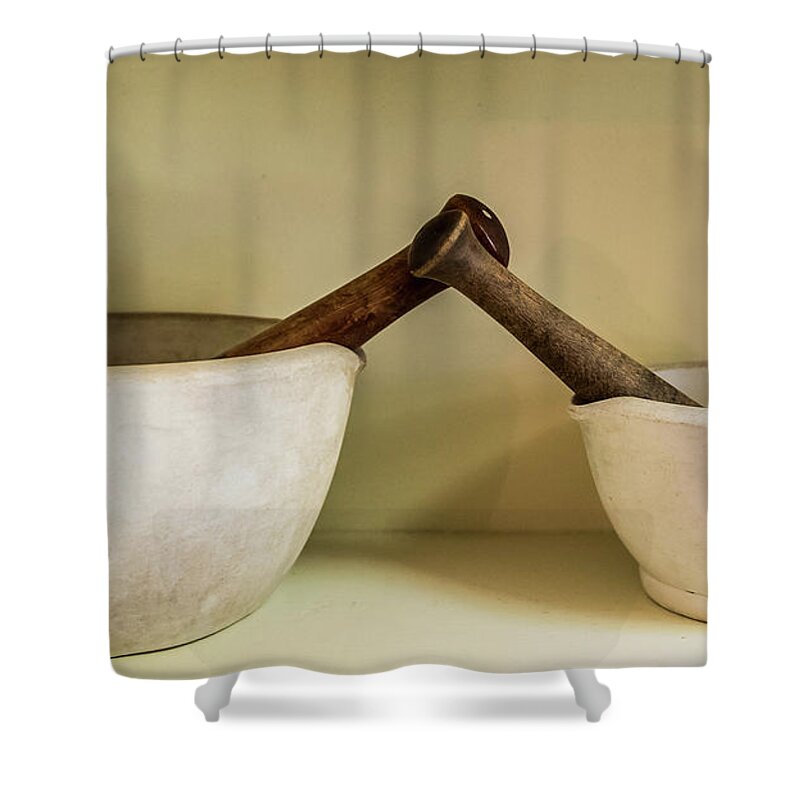 Mortar And Pestle Shower Curtain featuring the photograph Mortar And Pestle by Paul Freidlund