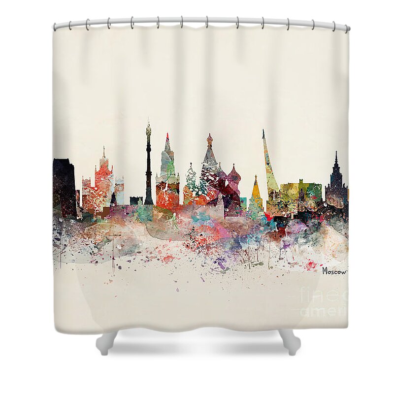 Moscow Skyline Shower Curtains