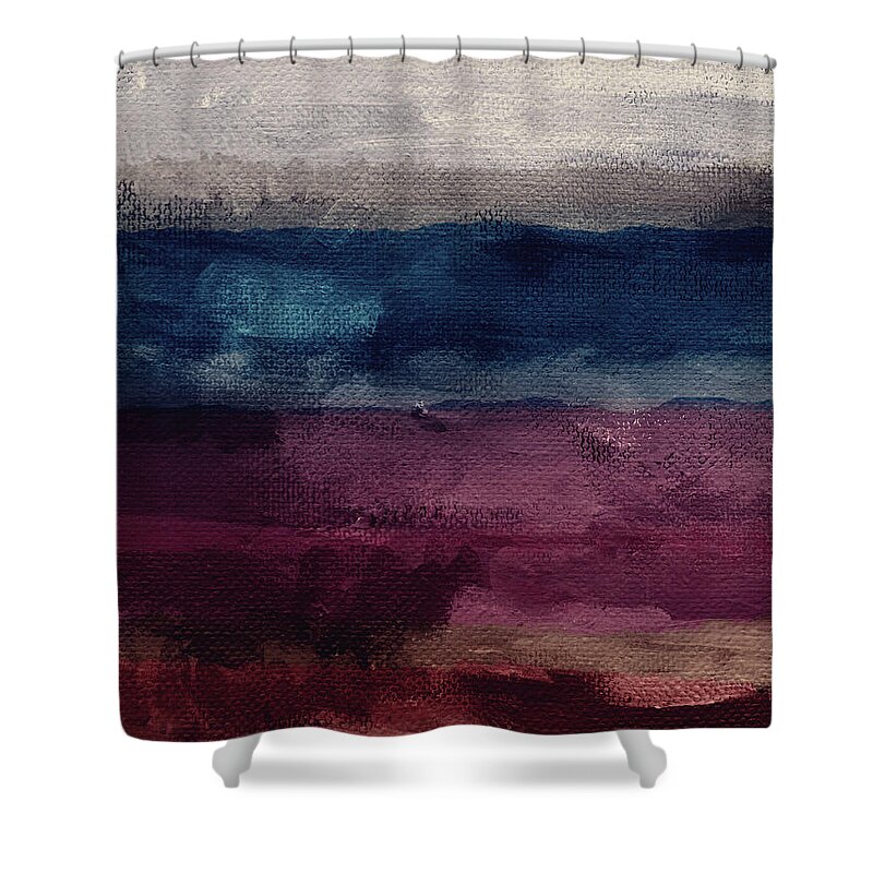 Abstract Shower Curtain featuring the painting Most Of All- Abstract Art by Linda Woods by Linda Woods