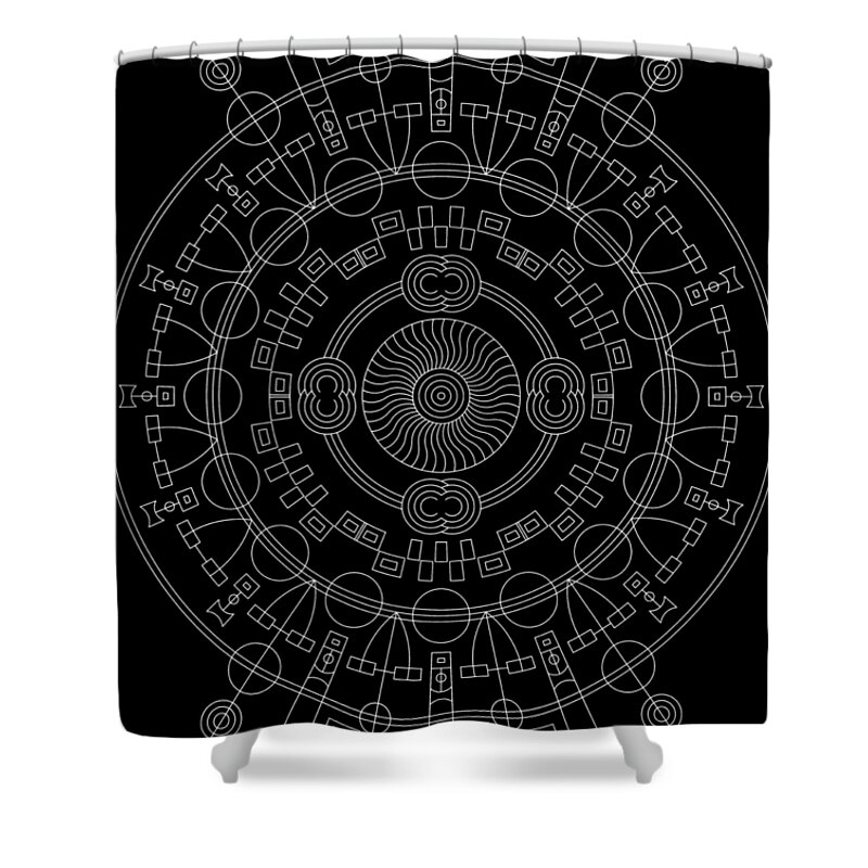 Relief Shower Curtain featuring the digital art Mother Inverse by DB Artist