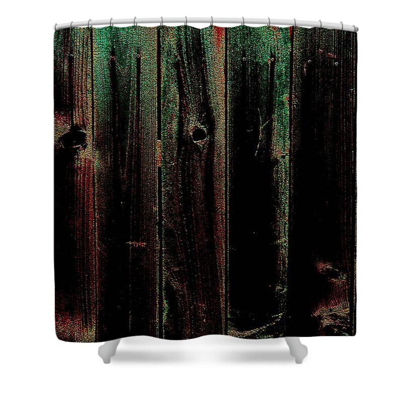 Fence Art Shower Curtain featuring the photograph Mother of Pearl Fence by Richard Omura