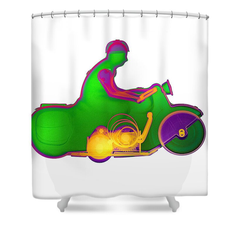  Shower Curtain featuring the photograph Motorcycle X-ray No. 7 by Roy Livingston