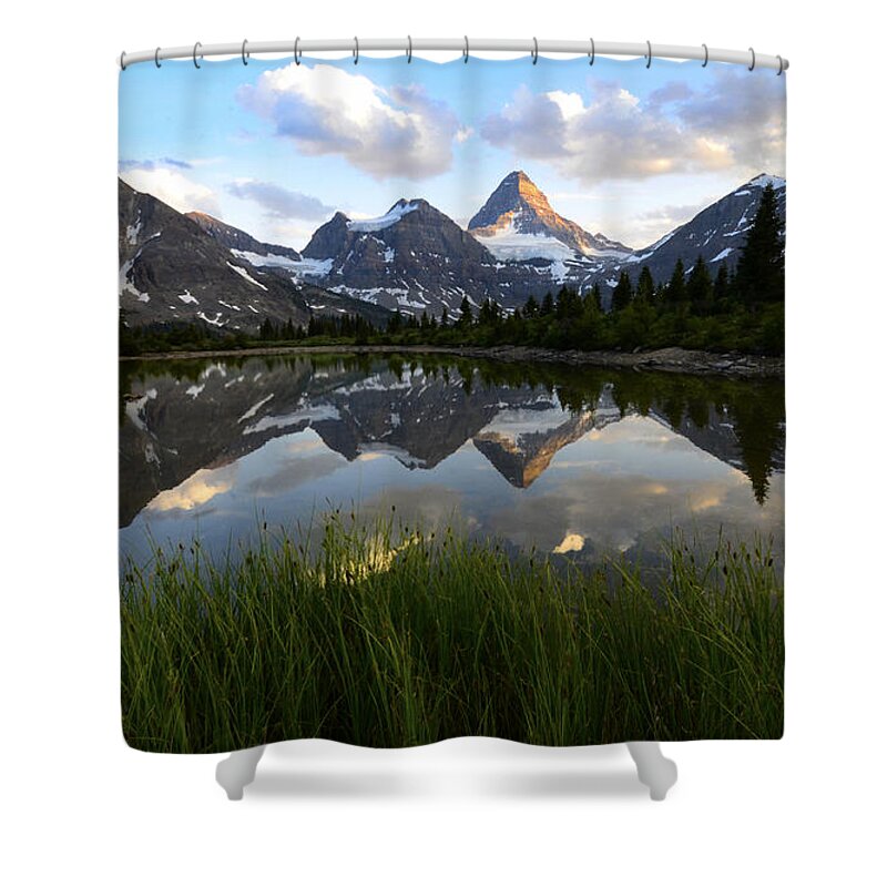 Mount Assiniboine Shower Curtain featuring the photograph Mount Assiniboine Canada 10 by Bob Christopher