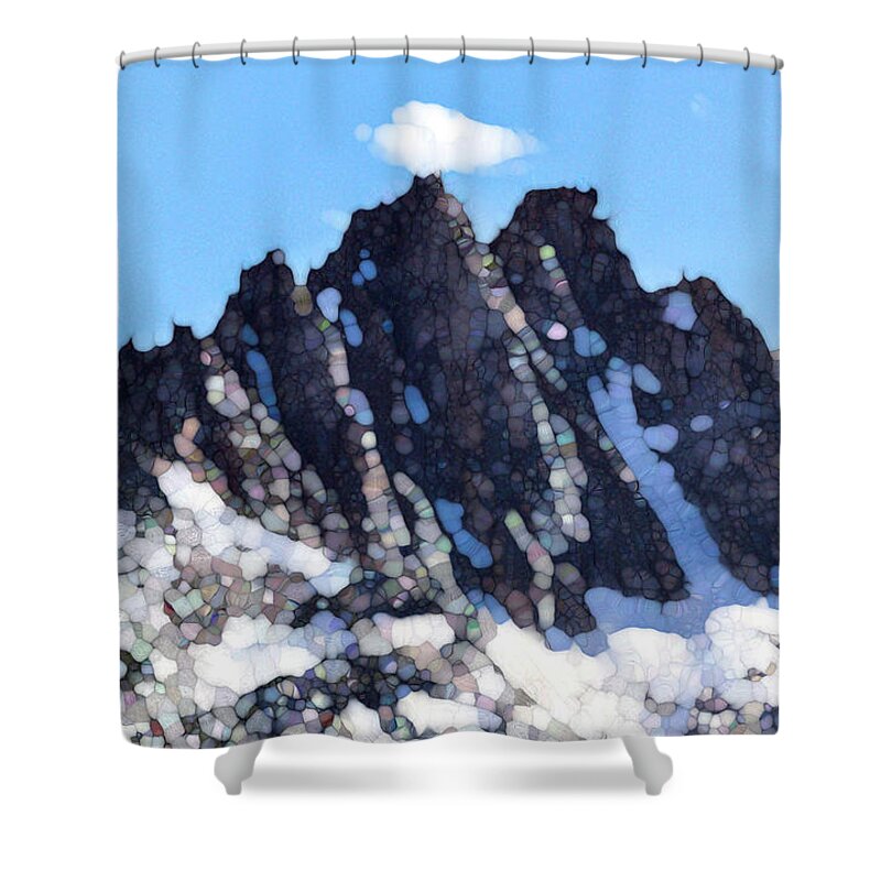 Mount Heyburn Shower Curtain featuring the digital art Mount Heyburn by Lynellen Nielsen