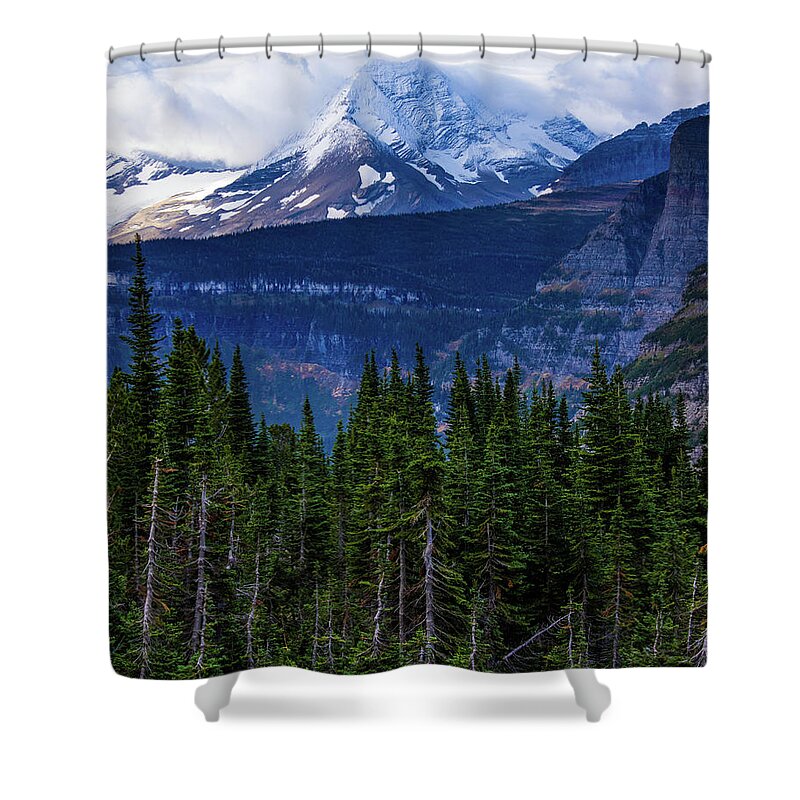 Glacier Shower Curtain featuring the photograph Mount Jackson 3 by Jedediah Hohf