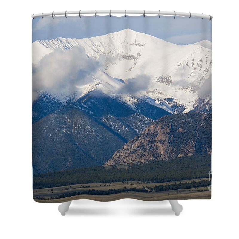 Mount Princeton Shower Curtain featuring the photograph Mount Princeton in the Collegiate Peaks Wilderness by Steven Krull