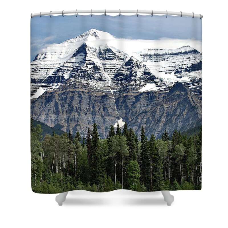 Canada Shower Curtain featuring the photograph Mount Robson British Columbia by Elaine Manley