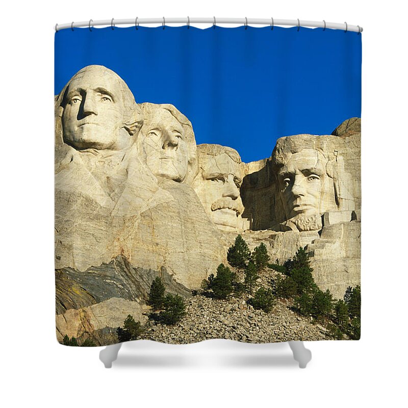 Mount Rushmore Shower Curtain featuring the photograph Mount Rushmore by Gutzon Borglum