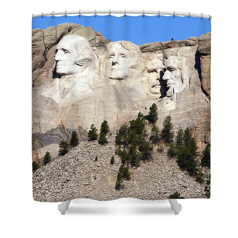 Mount Rushmore Shower Curtain featuring the photograph Mount Rushmore I by Teresa Zieba