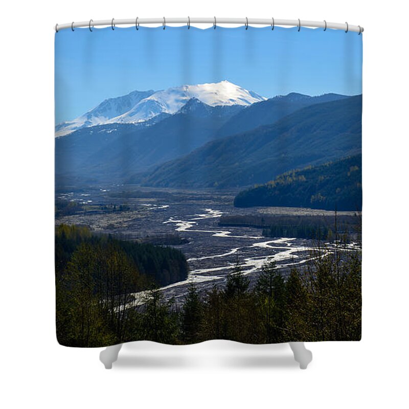 Mountain Shower Curtain featuring the photograph Mount Saint Helens by Tikvah's Hope