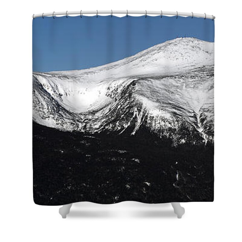New Hampshire Shower Curtain featuring the photograph Mount Washington East Slope Panoramic by Brett Pelletier