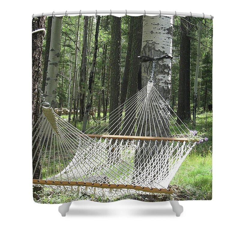 Hammock Shower Curtain featuring the photograph Mountain Afternoons by Judith Lauter