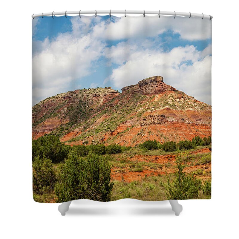 Nature Shower Curtain featuring the photograph Mountain in Palo Duro Canyons by Judy Wright Lott