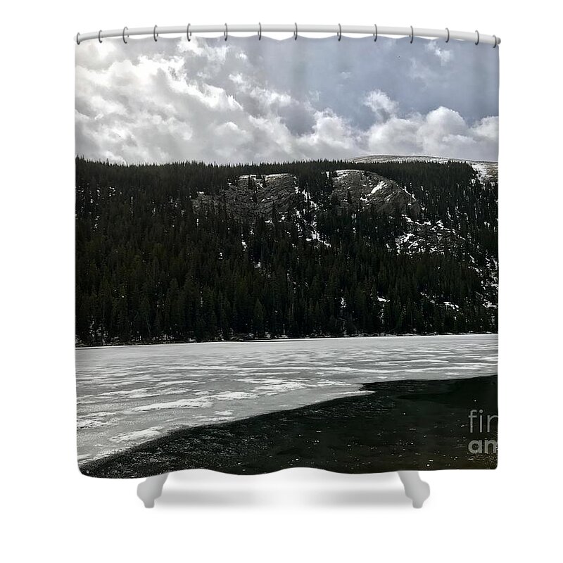 Mountain Shower Curtain featuring the photograph Mountain Lake by Dennis Richardson