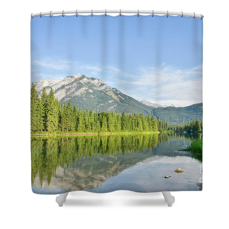 Reflection Shower Curtain featuring the photograph Mountain Reflections by Paul Quinn