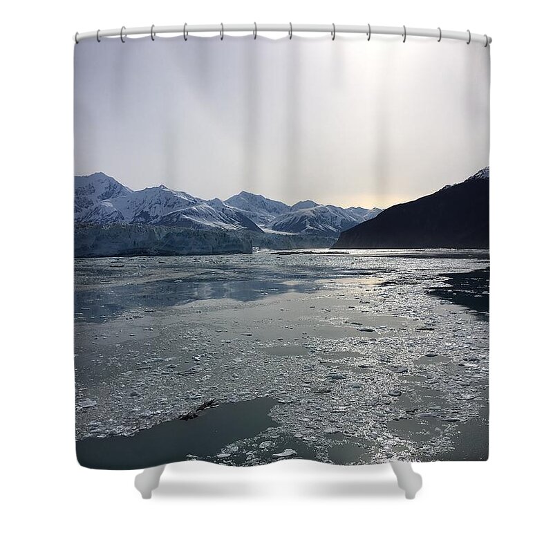 Alaska Shower Curtain featuring the photograph Mountain Reflections II by Val Oconnor