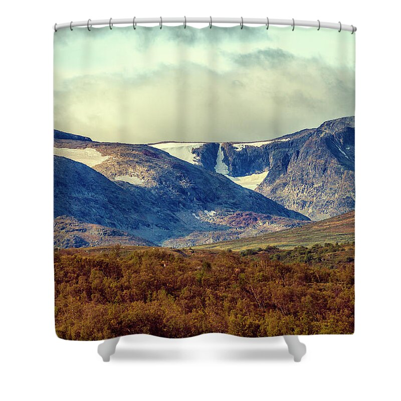 Mountains Shower Curtain featuring the photograph Mountain scenery by Mike Santis