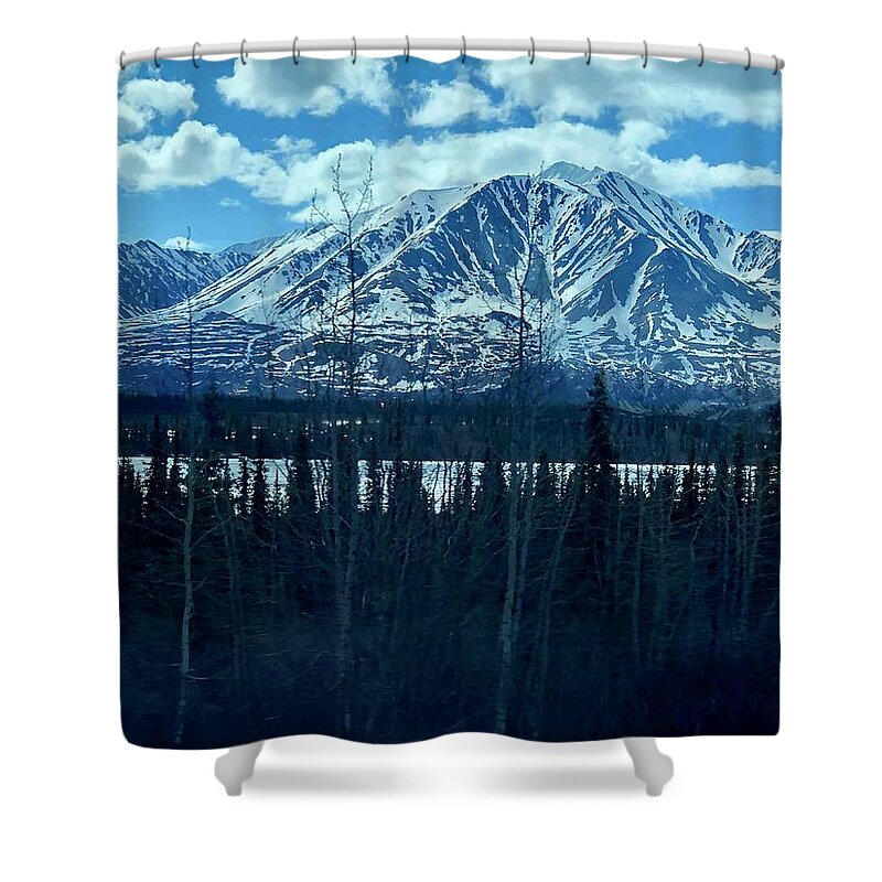 Landscape Shower Curtain featuring the photograph Mountain View by John Mathews