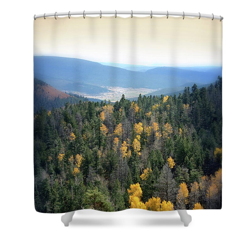 Forest Shower Curtain featuring the photograph Mountains and Valley by Jill Battaglia