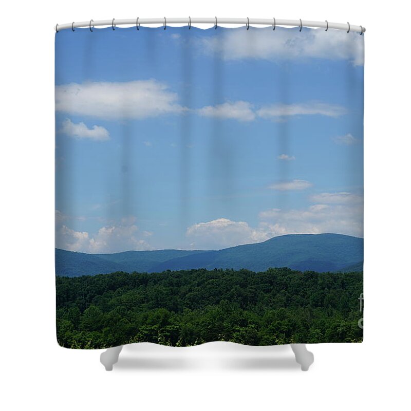 Mountians Shower Curtain featuring the photograph Mountains in Charlottesville Virginia by Jimmy Clark