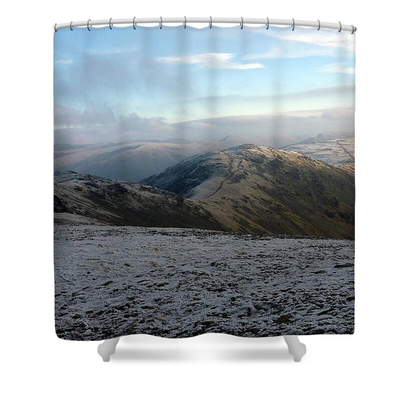 Cumbria Shower Curtain featuring the photograph Mountains in the winter by Lukasz Ryszka