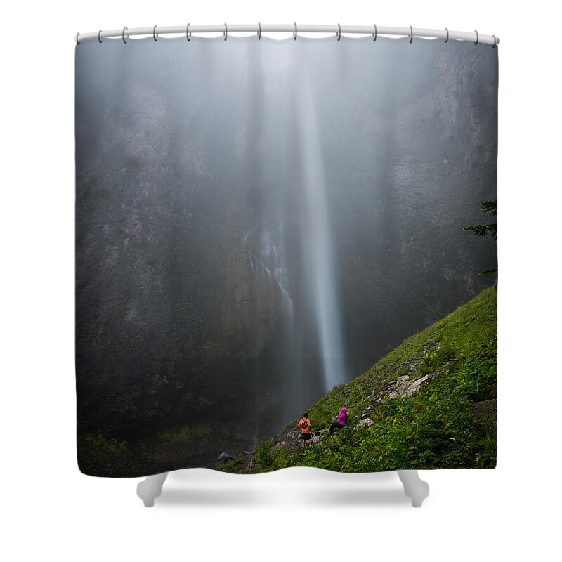 Waterfalls Shower Curtain featuring the photograph Moutain Waterfalls 5817 by Chris McKenna