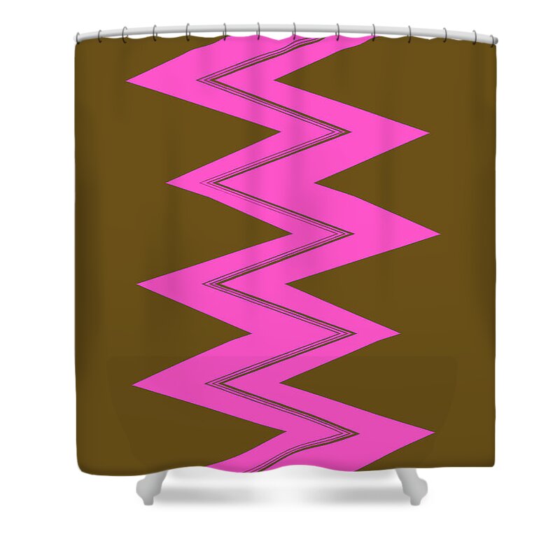 Moveonart! Global Gathering. -- Jacob Kane -- Omnetra Shower Curtain featuring the digital art MoveOnArt ElectricPink by MovesOnArt Jacob