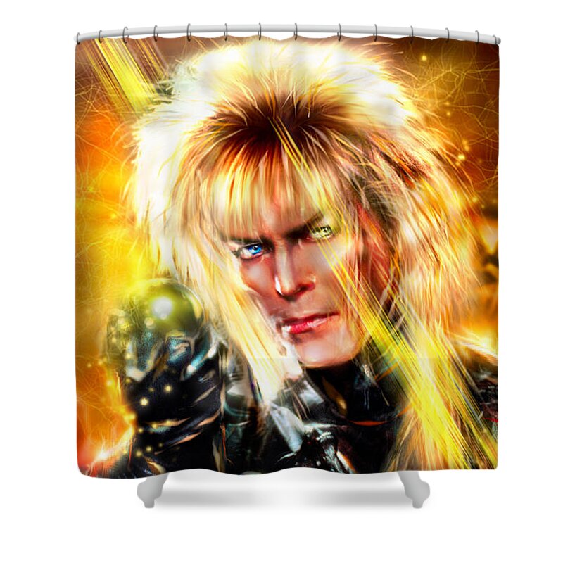 Movie Shower Curtain featuring the digital art Movie by Maye Loeser