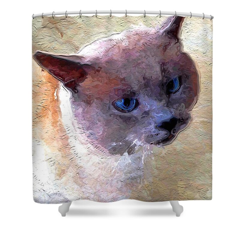 Landscape Shower Curtain featuring the photograph Mr Gray Cat One by Morgan Carter