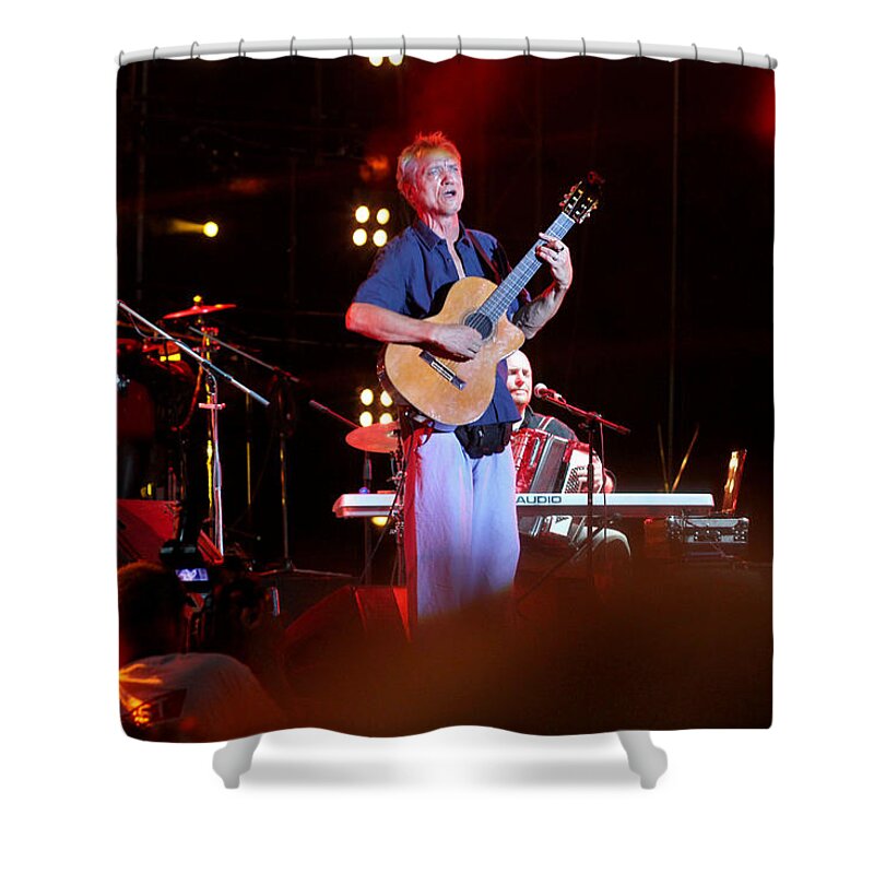 Live Music Shower Curtain featuring the photograph Mr. Rundek by Milan Mirkovic