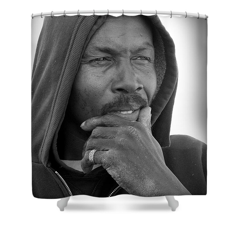 Portrait Shower Curtain featuring the photograph Mr Willie Brown by DArcy Evans