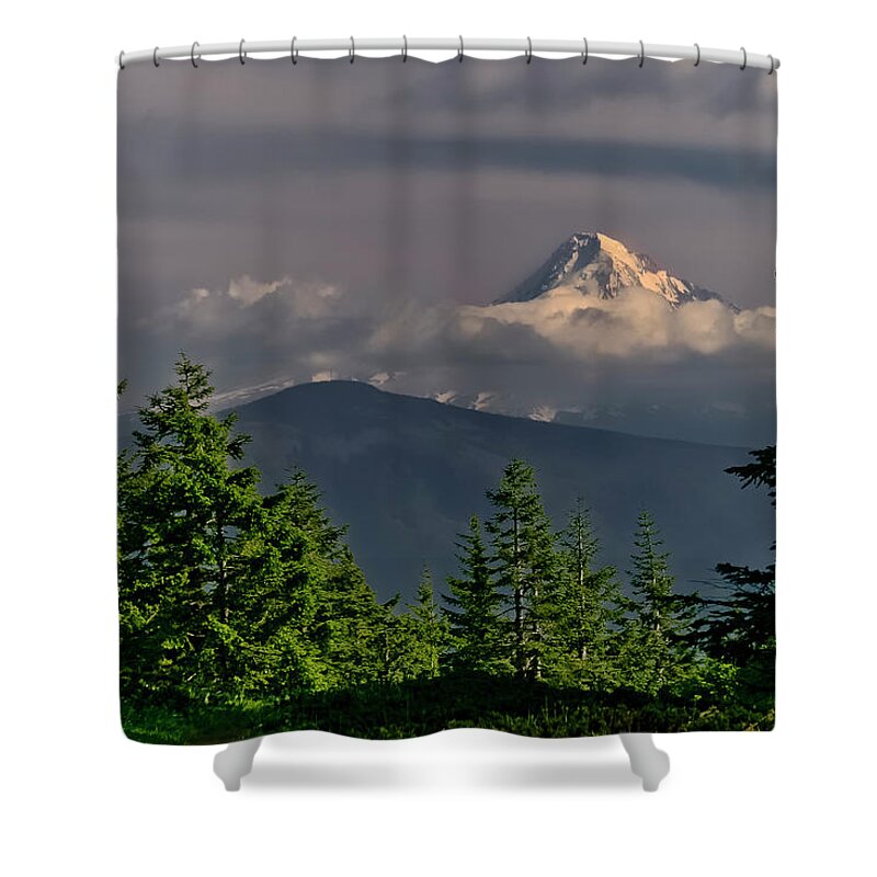 Mt Hood Shower Curtain featuring the photograph Mt Hood from Grassy Knoll by Albert Seger