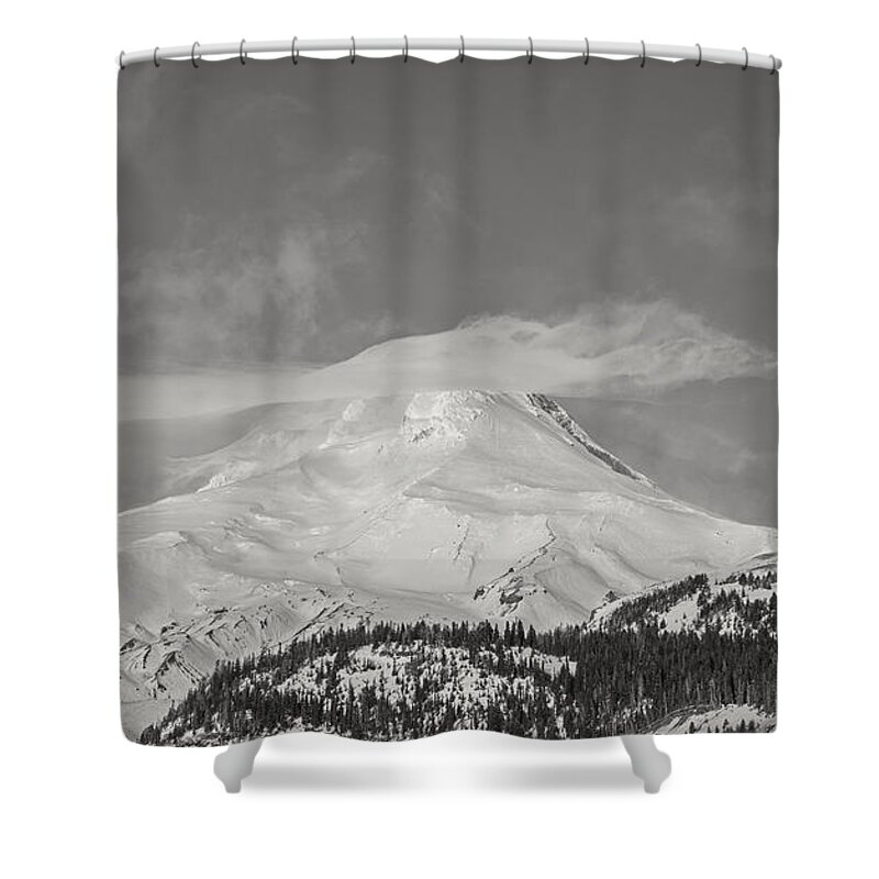 Faa_export Shower Curtain featuring the photograph Mt Hood from White River by Kunal Mehra