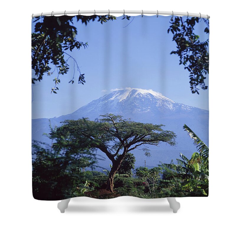 Photographic Shower Curtain featuring the photograph Mt. Kilimanjaro,moshi,tanzania by David Constantine