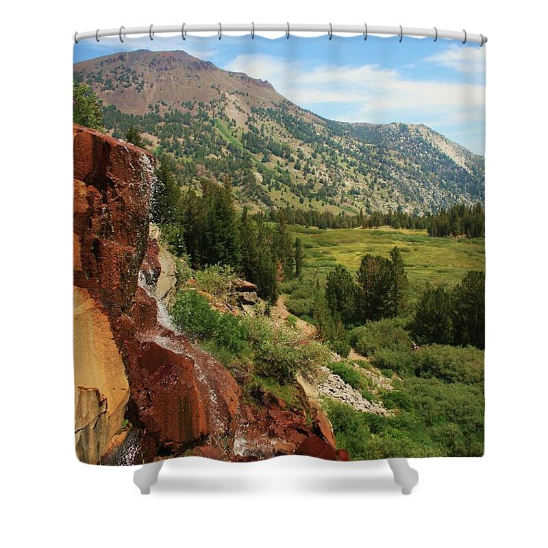 Mt Rose Shower Curtain featuring the photograph Mt Rose Back Country Waterfall by Sean Sarsfield