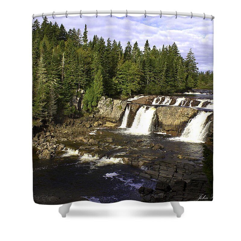 Water Shower Curtain featuring the photograph Multiple Waterfalls by John Holloway