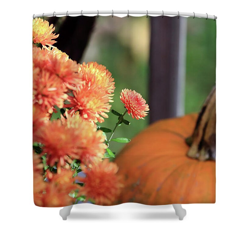 Mum Is The Word Shower Curtain featuring the photograph Mum is the Word by PJQandFriends Photography