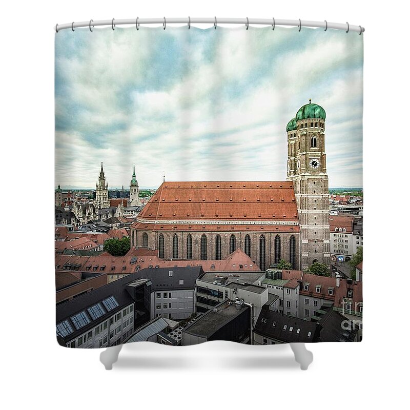 Bavaria Shower Curtain featuring the photograph Munich - Frauenkirche by Hannes Cmarits