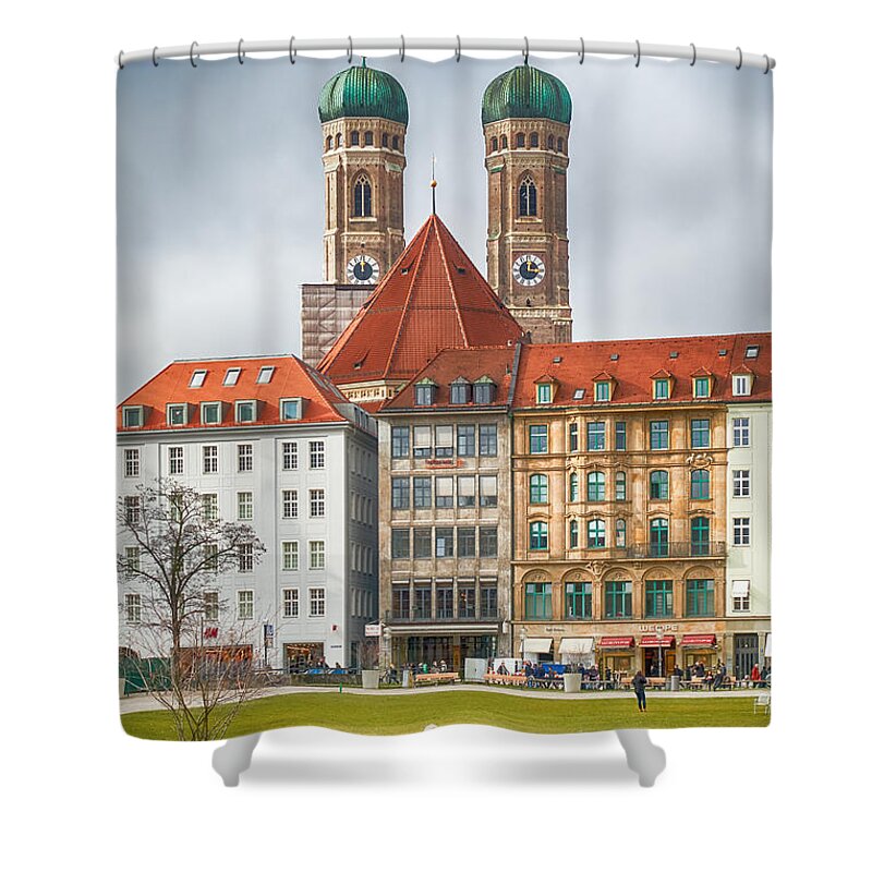 Munich Shower Curtain featuring the photograph Munich Impression III by Juergen Klust