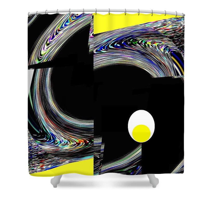 Abstract Shower Curtain featuring the digital art Muse 16 by Will Borden
