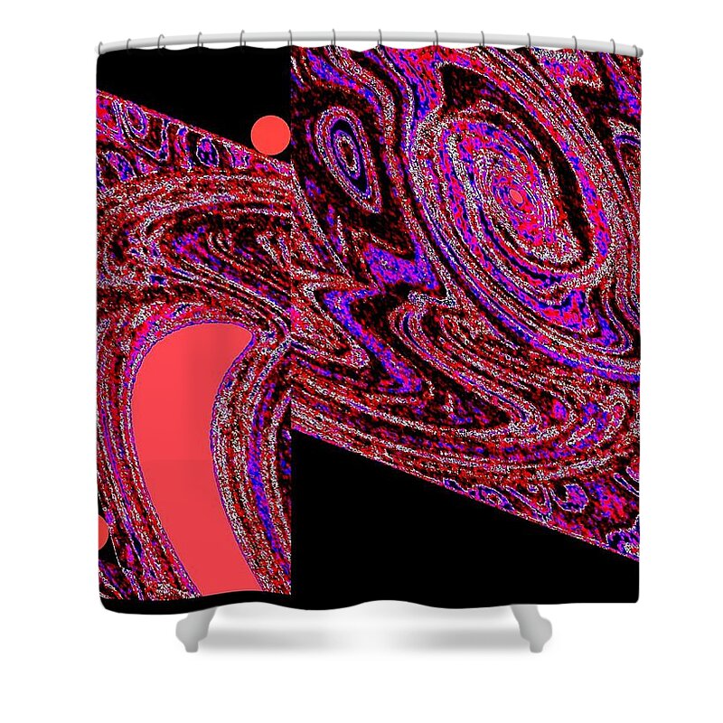 Abstract Shower Curtain featuring the digital art Muse 4 by Will Borden