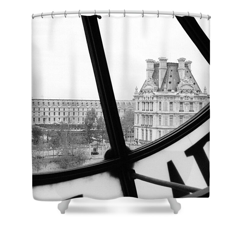 Paris Shower Curtain featuring the pyrography Musee D'orsay by Nancy Ingersoll