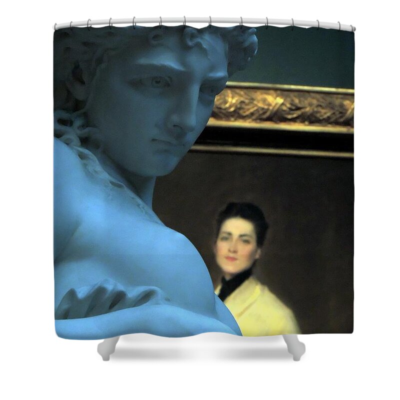 Art Shower Curtain featuring the photograph Museum Critic by Vincent Green