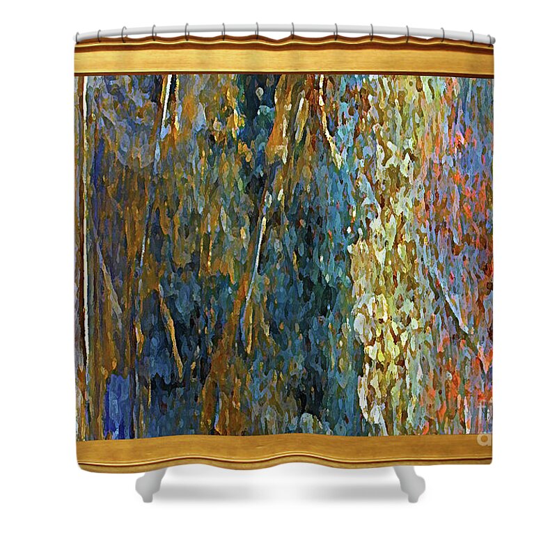 Abstract Painting Framed Shower Curtain featuring the painting Museum Specimen Framed by Rita Brown