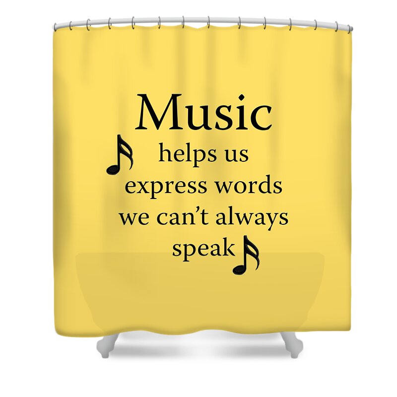 Music Helps Us Express Words Shower Curtain featuring the photograph Music Expresses Words by M K Miller