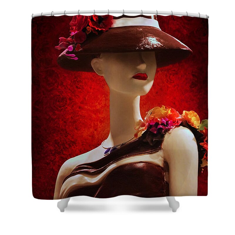 Jean-phillipe Maury Shower Curtain featuring the photograph My Chocolate Lady by Iryna Goodall