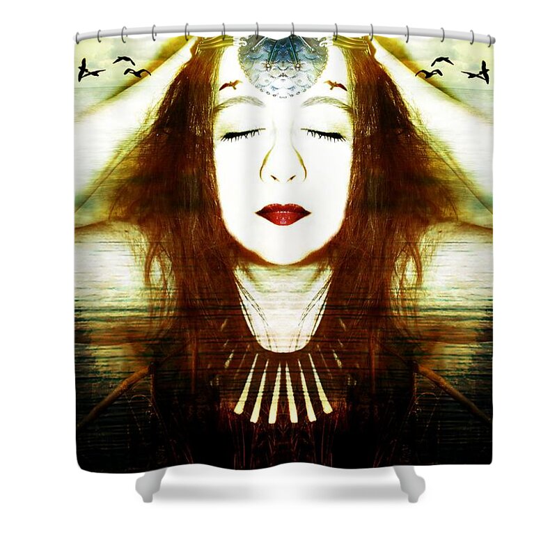 Special Edition Shower Curtain featuring the photograph My feathers will fill up the sky by Heather King