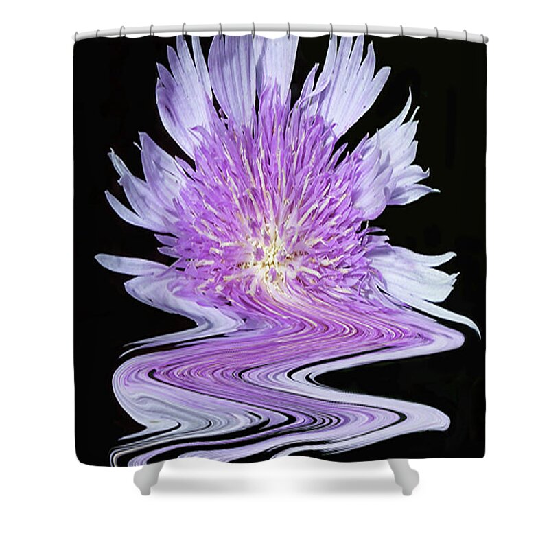 Flower Shower Curtain featuring the photograph My Flower Melted by Jerry Griffin