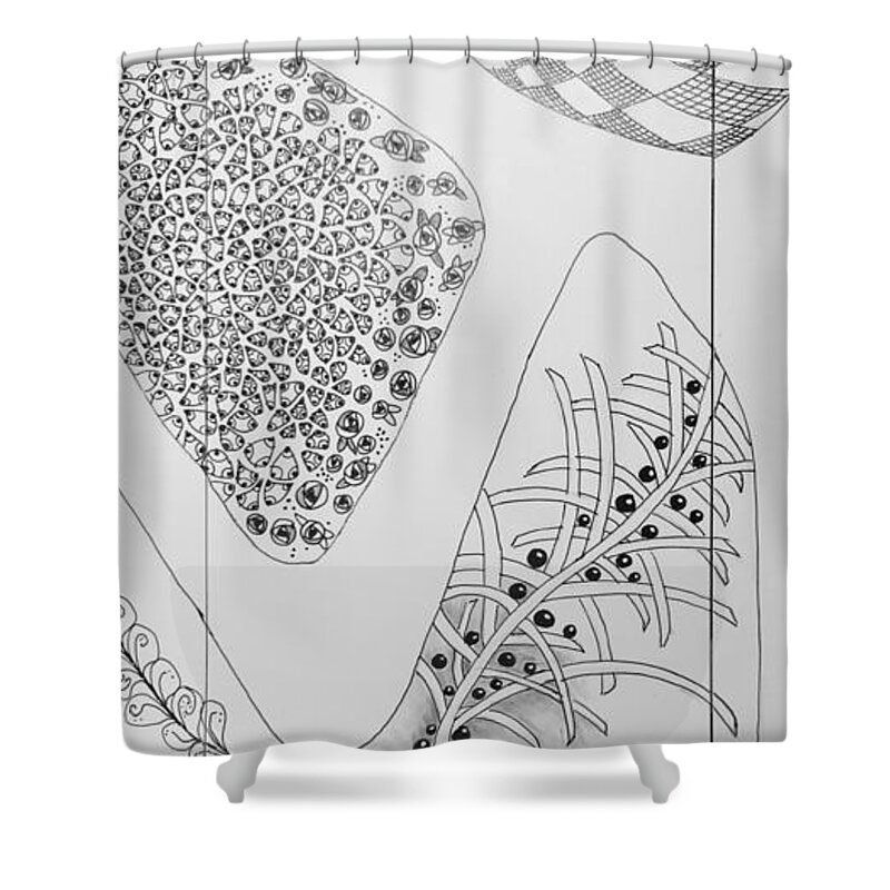 Letters Shower Curtain featuring the drawing My Inspiration by Suzanne Udell Levinger