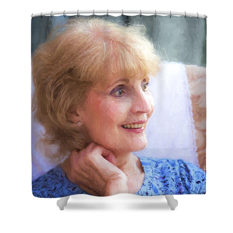 Female Shower Curtain featuring the photograph My sister, Eileen by Sheila Smart Fine Art Photography